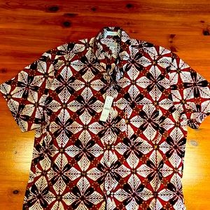 New with Tags - J. Crew mens print shirt in stylish rust print